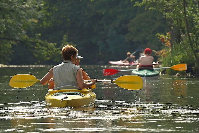 Kanutour auf dem schwarzen Regen im Bayerischen Wald
